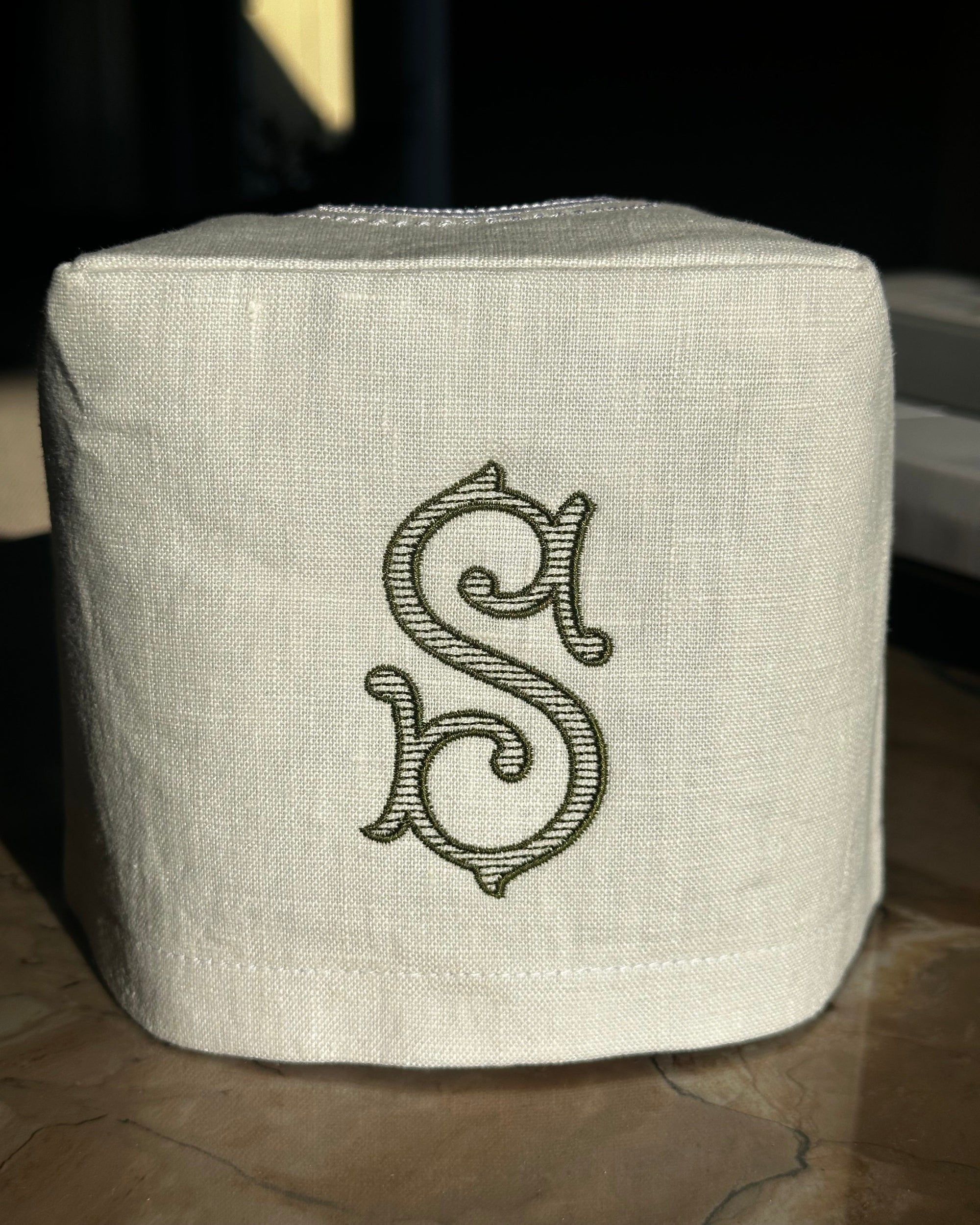 Linen Tissue Box Cover