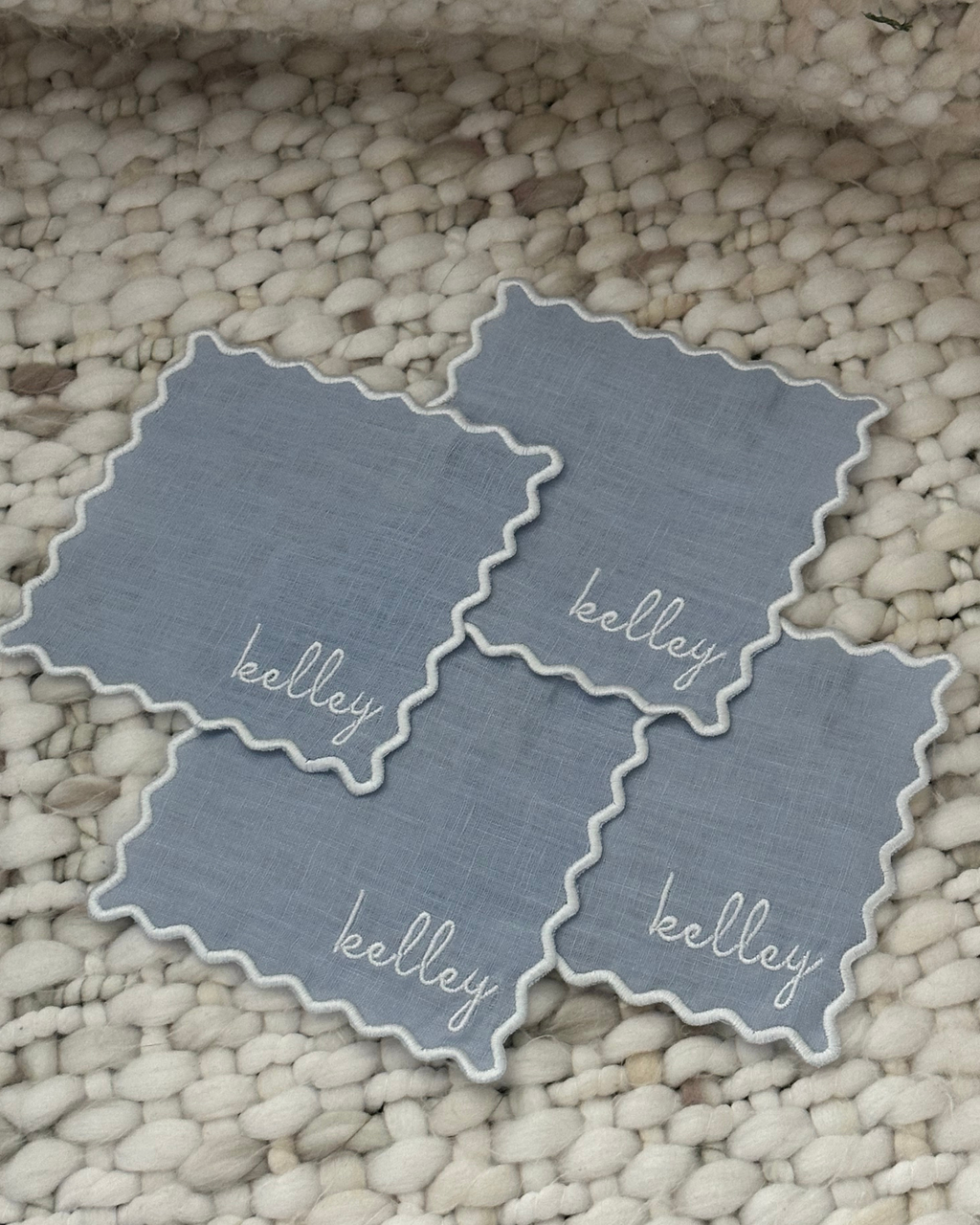 Scalloped Cocktail Napkins