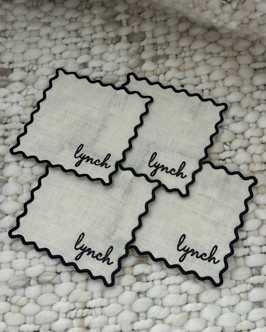 Scalloped Cocktail Napkins