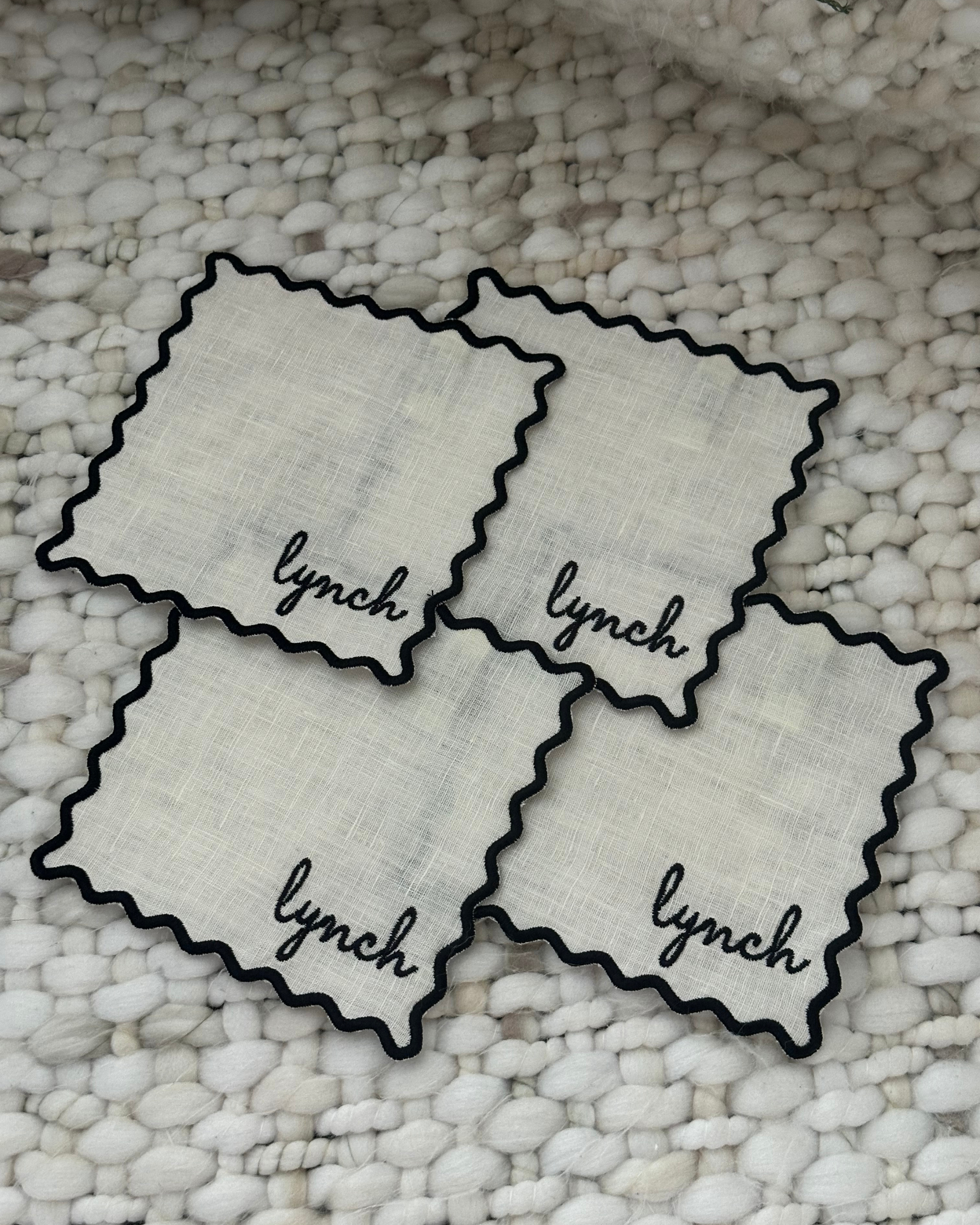 Scalloped Cocktail Napkins