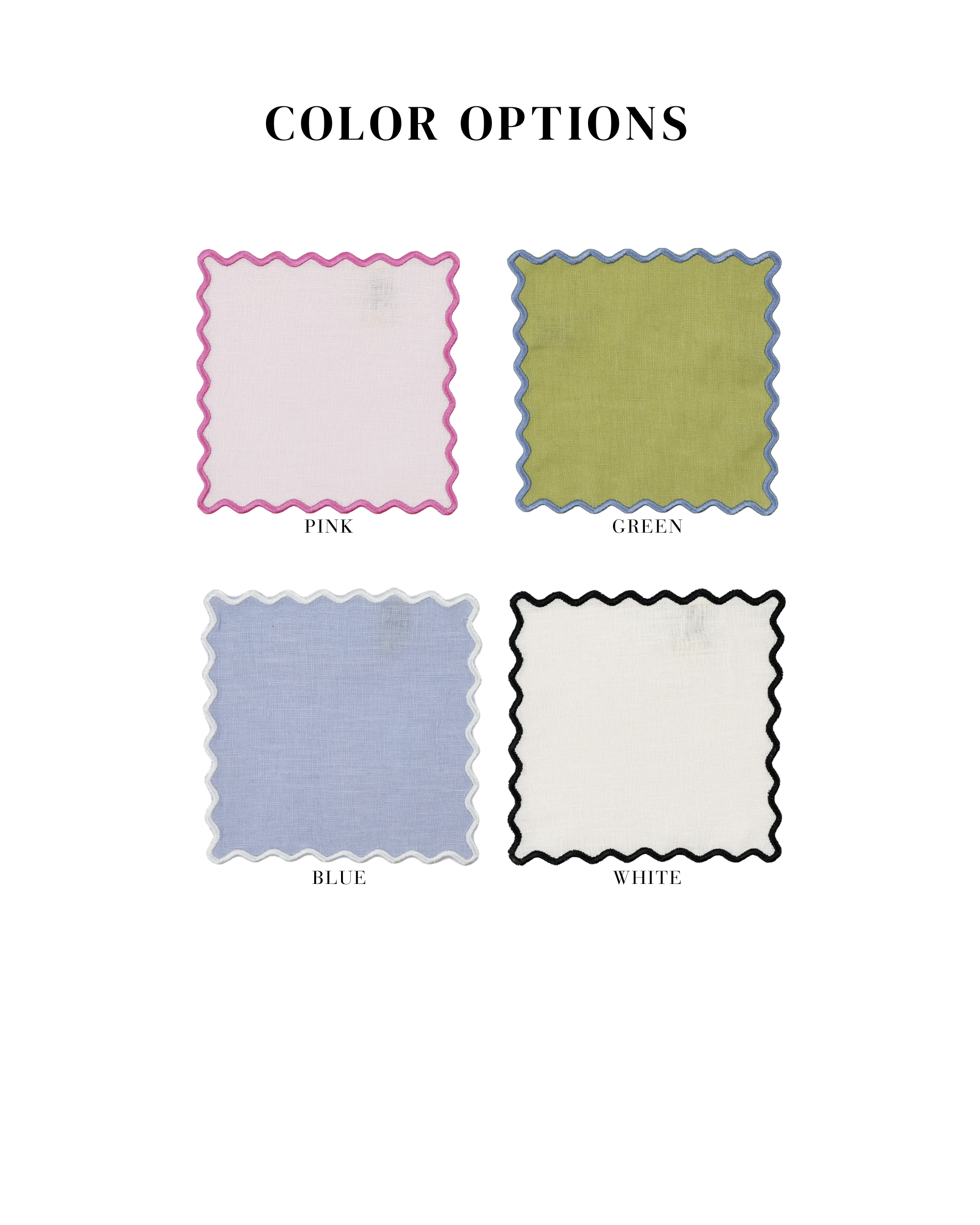Scalloped Cocktail Napkins