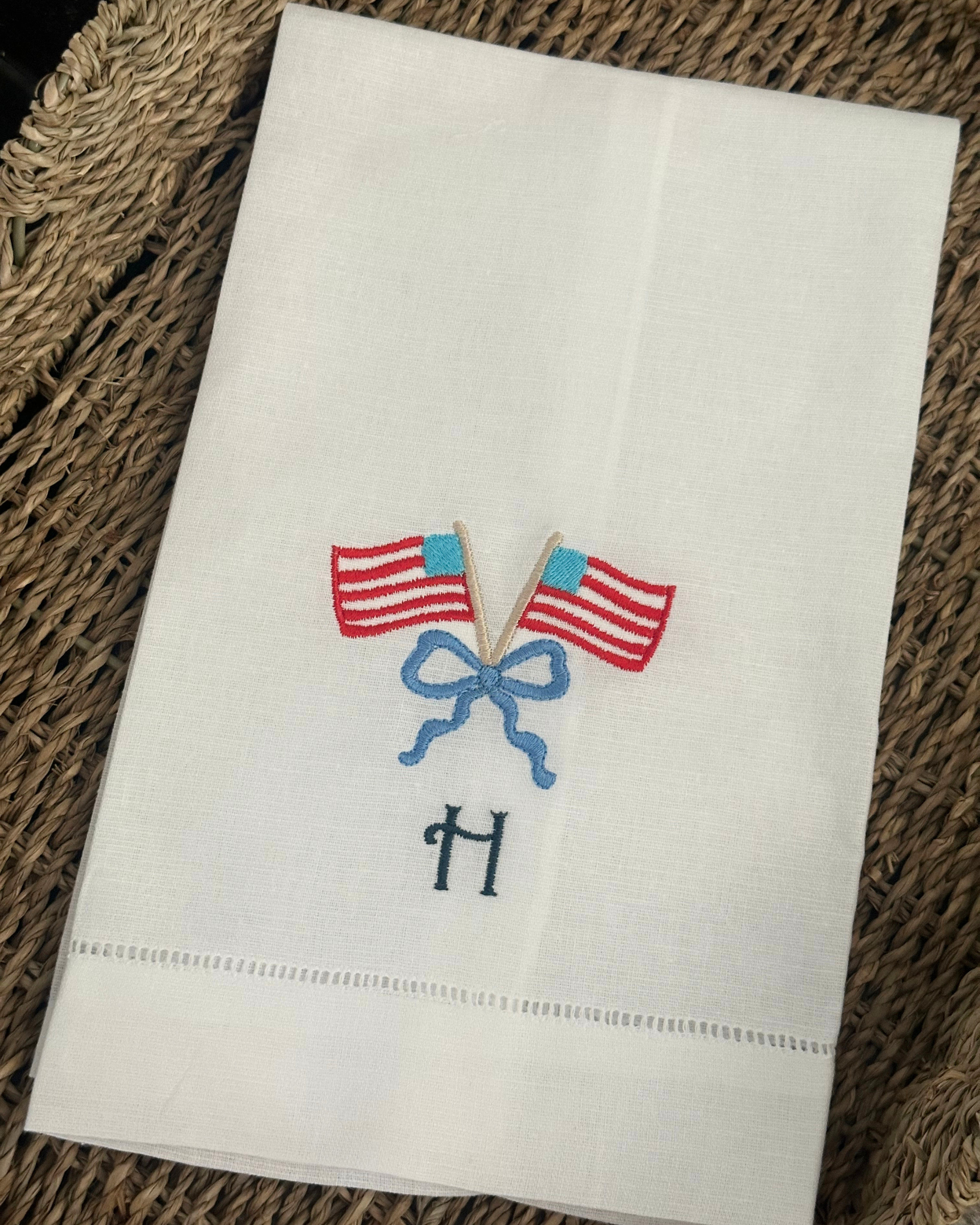 Festive Tea Towel with Flag