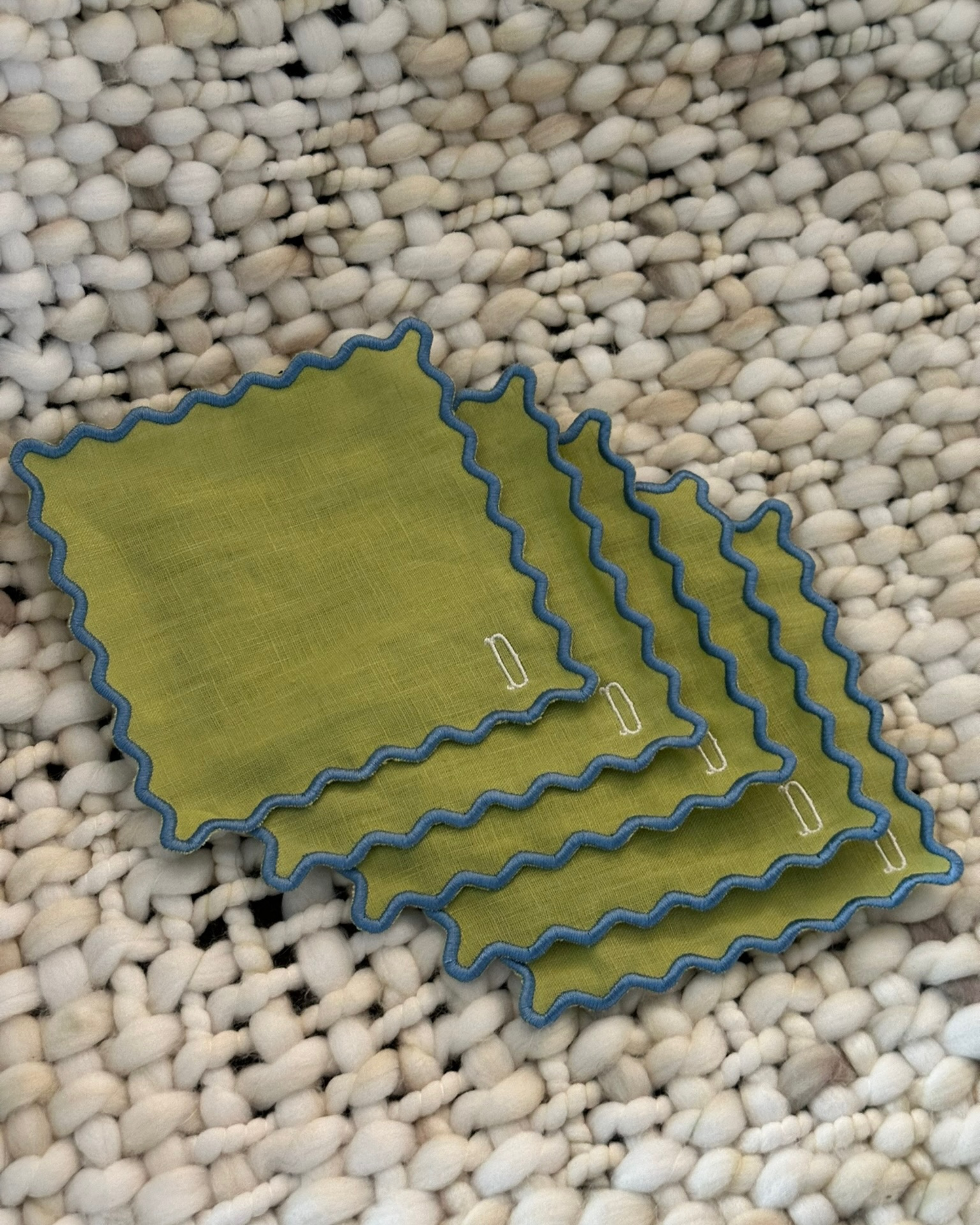 Scalloped Cocktail Napkins