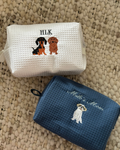 Waffle Makeup Bag with Dog or Cat