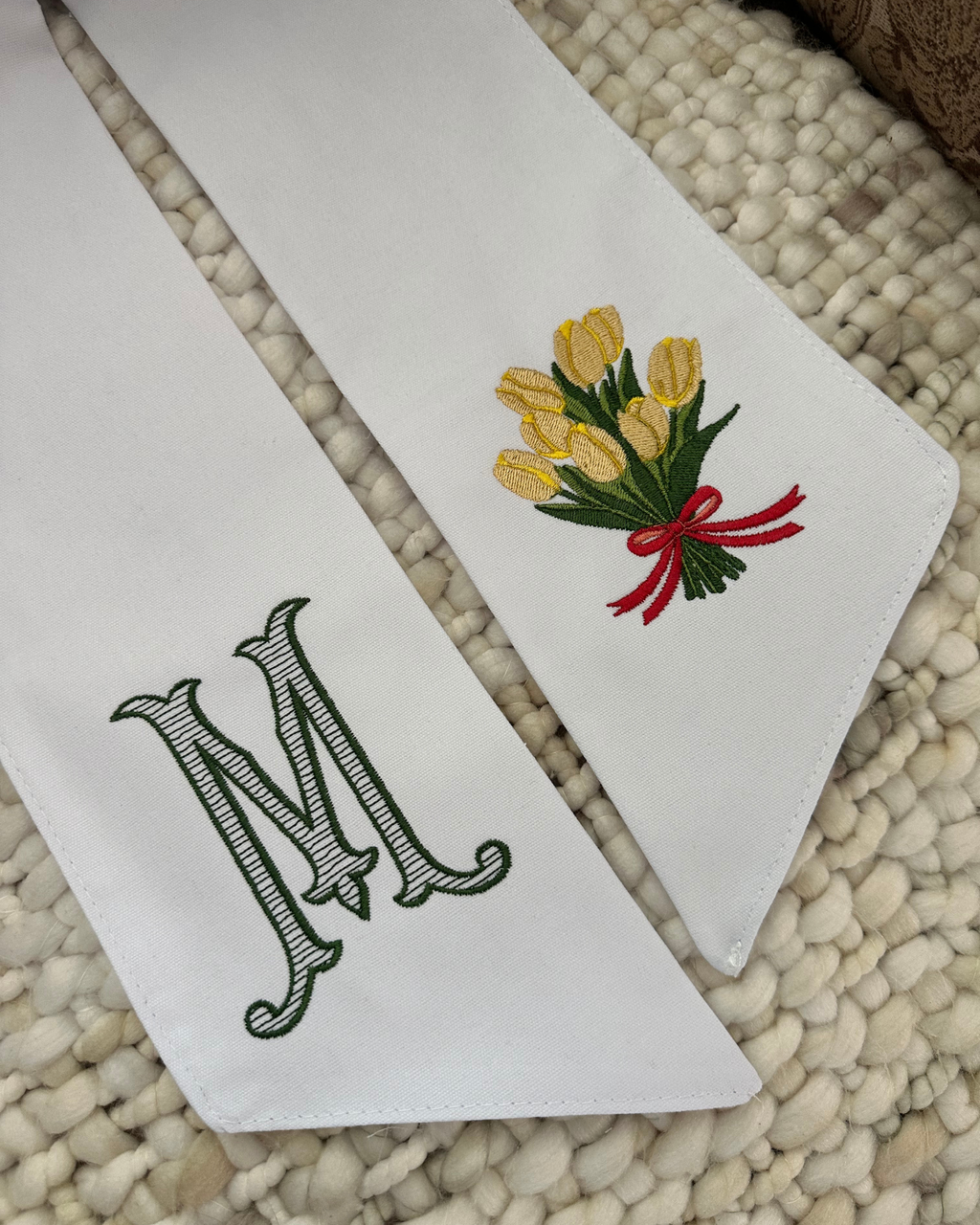 Bouquet of Tulips Wreath Sash
