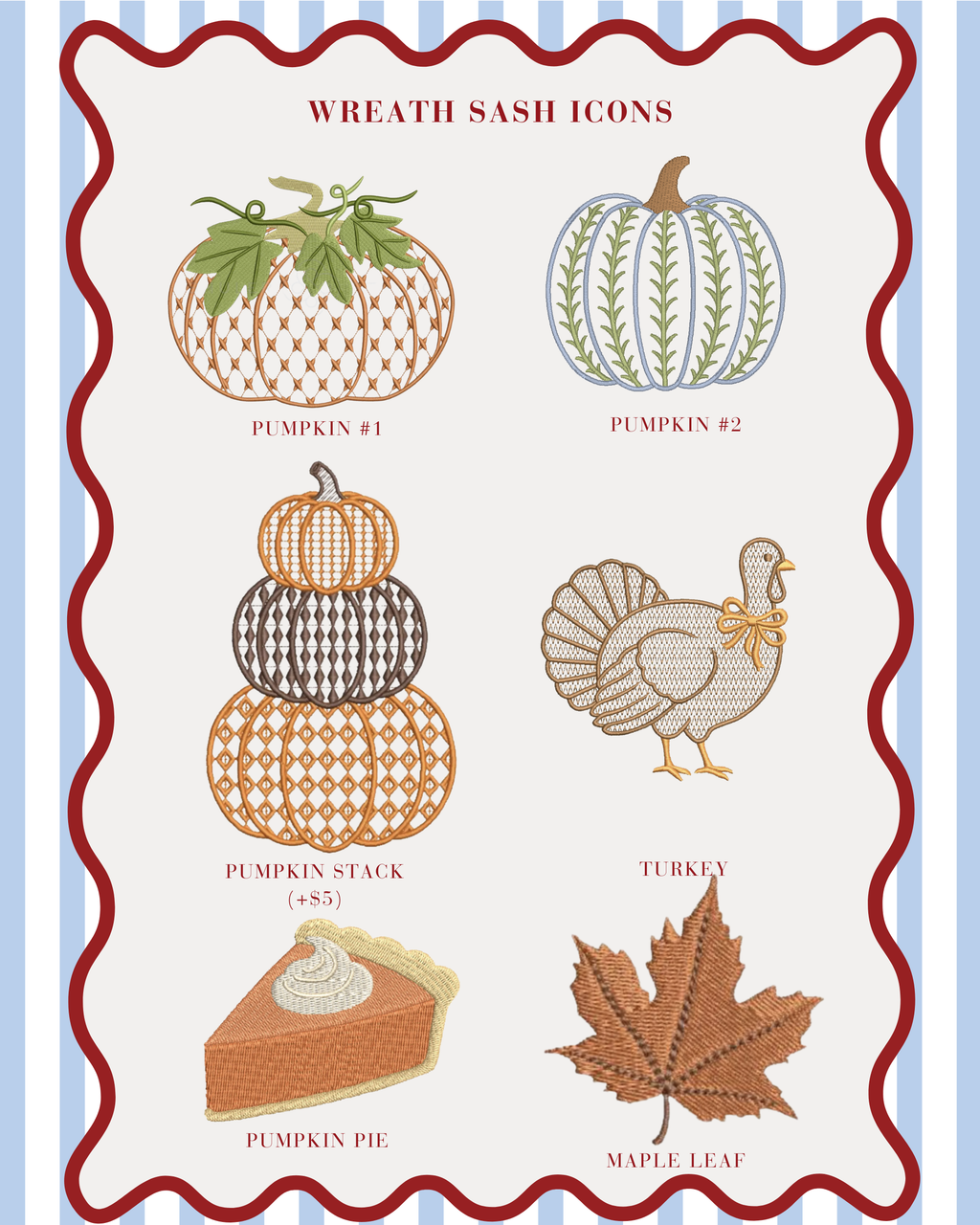 Fall Wreath Sash