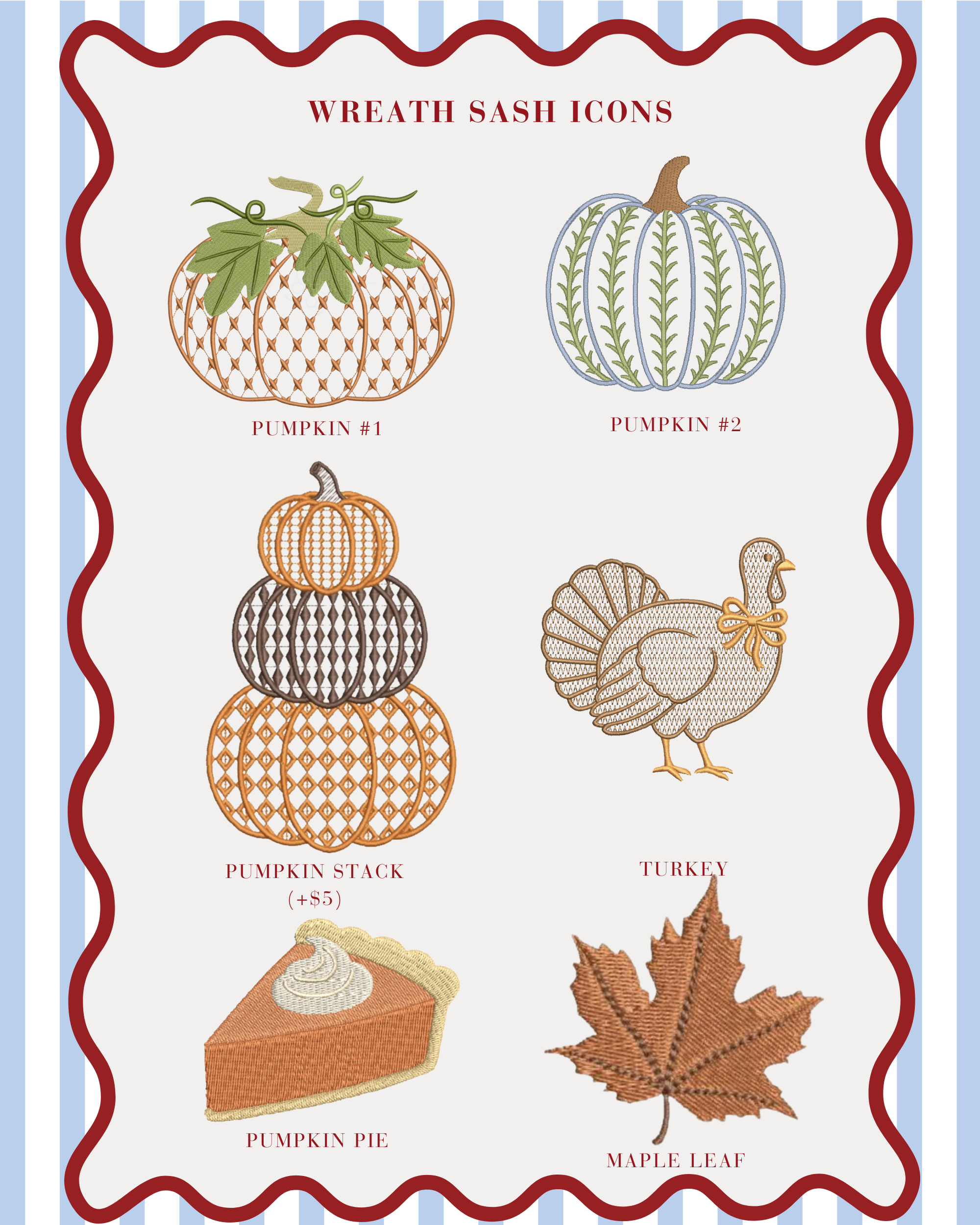 Fall Wreath Sash